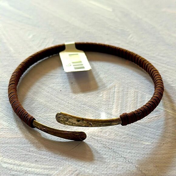 Free People Western Arm Band Bracelet Suede Wrapped NWT - Picture 1 of 9
